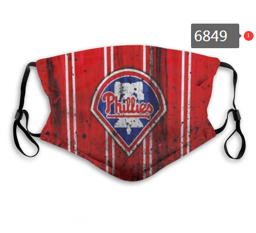 2020 MLB Philadelphia Phillies Dust mask with filter->mlb dust mask->Sports Accessory